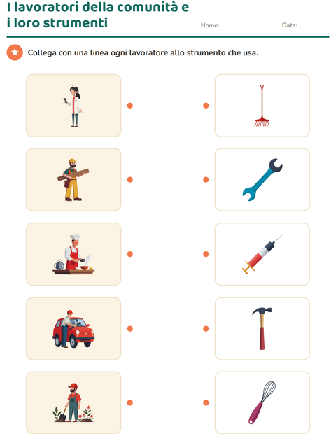 Anteprima della scheda di Abbinamenti di scienze per Scuola dell'infanzia (5-7 anni)