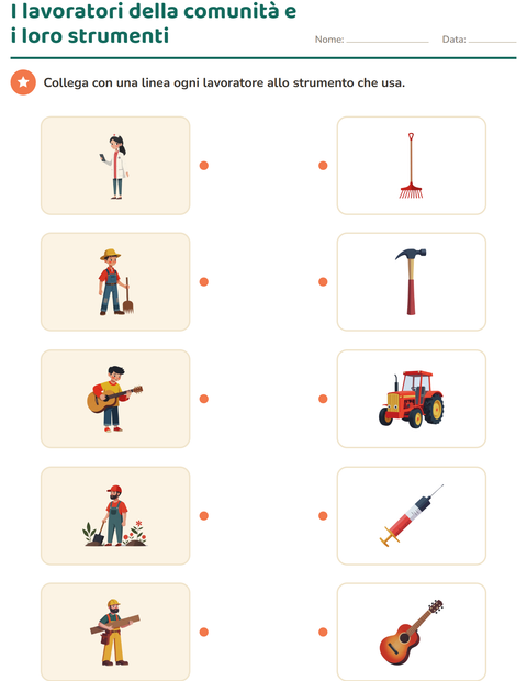 Anteprima della scheda di Abbinamenti di scienze per Scuola dell'infanzia (5-7 anni)