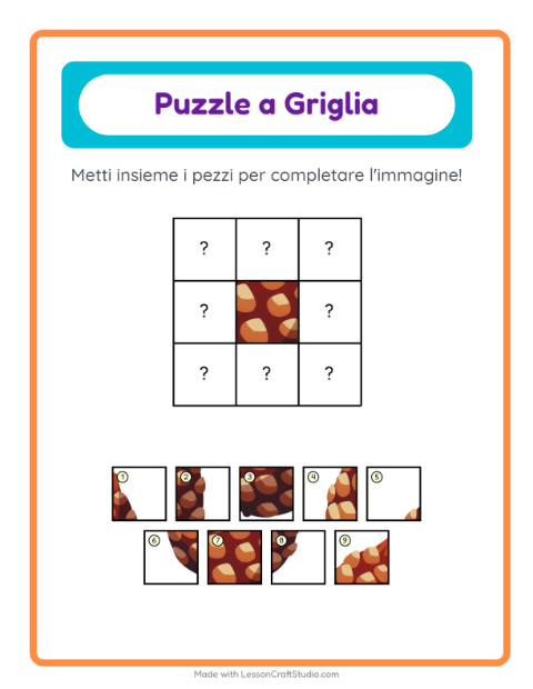 Anteprima della scheda di Abbinamento A Griglia con Inverno per Scuola dell'infanzia (5-7 anni)