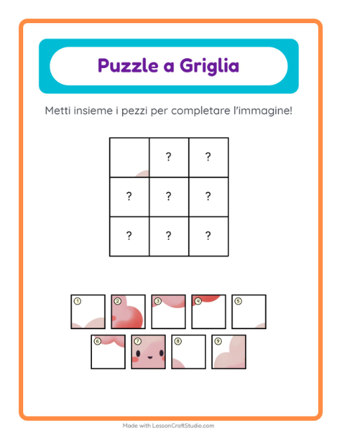 Anteprima della scheda di Abbinamento A Griglia con Meteo per Scuola dell'infanzia (5-7 anni)