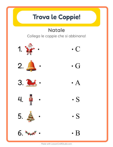 Abbina le lettere – Natale