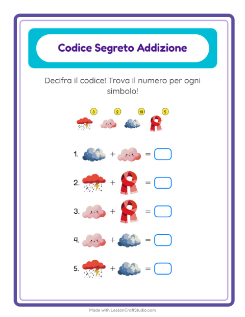 Decodifica e somma – Meteo