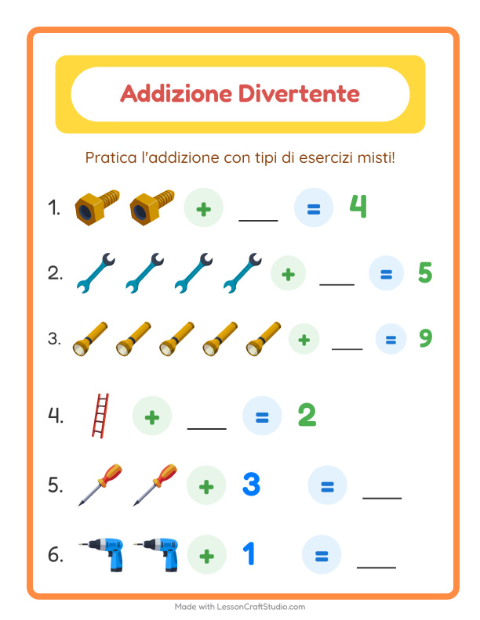 Addizioni – Attrezzi
