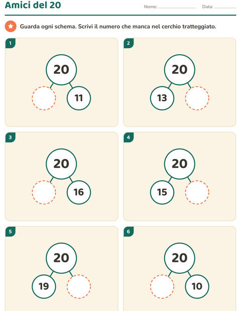 Anteprima della scheda di Amici del 10 per Scuola dell'infanzia (5-7 anni)