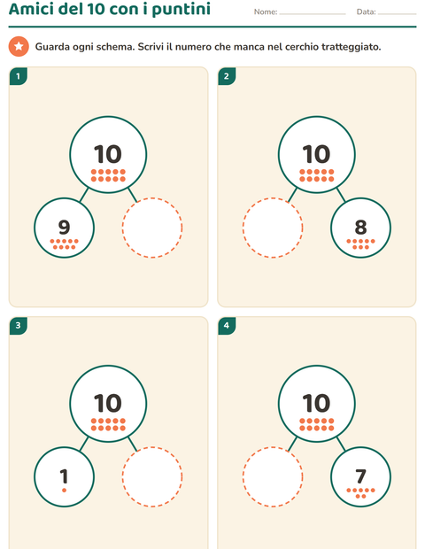Anteprima della scheda di Amici del 10 per Scuola dell'infanzia (5-7 anni)
