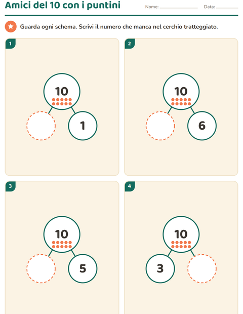 Anteprima della scheda di Amici del 10 per Scuola dell'infanzia (5-7 anni)