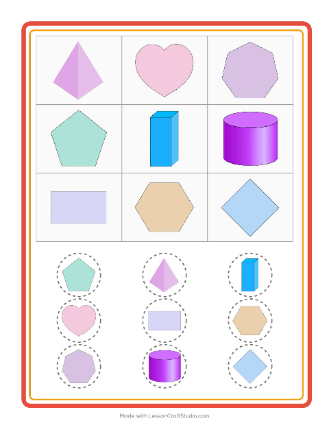 Anteprima della scheda di Bingo con Forme per Scuola dell'infanzia (5-7 anni)