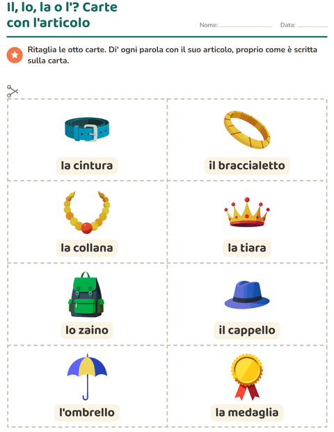 Anteprima della scheda di Carte illustrate con la parola con Accessori per Scuola dell'infanzia (5-7 anni)