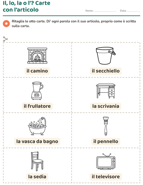 Anteprima della scheda di Carte illustrate con la parola con Casa BN 2 per Scuola dell'infanzia (5-7 anni)