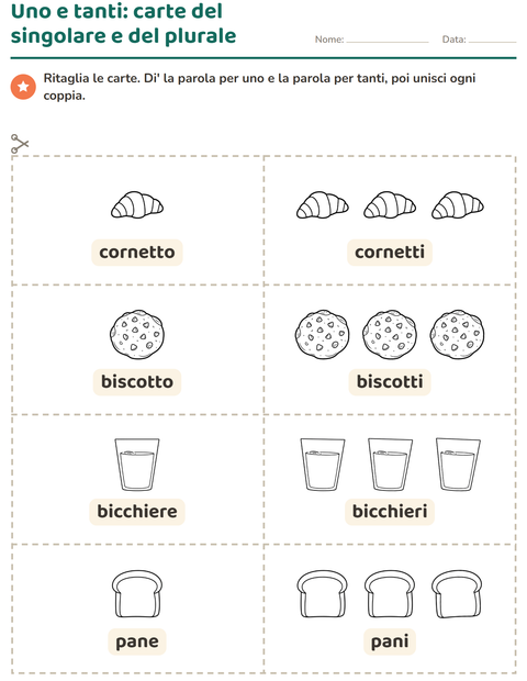 Anteprima della scheda di Carte illustrate con la parola con Cibo BN 3 per Scuola dell'infanzia (5-7 anni)