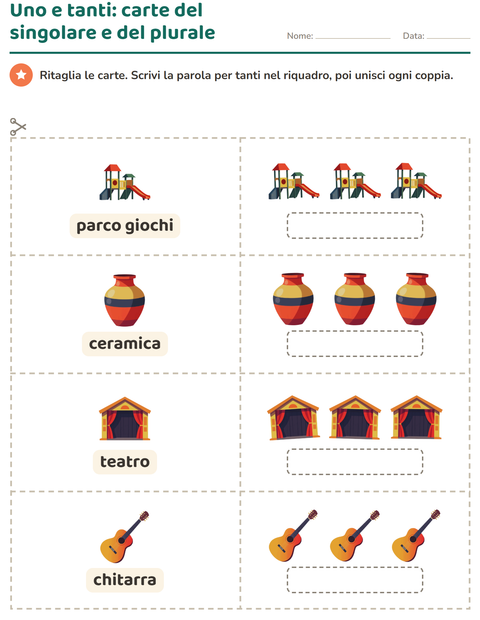 Anteprima della scheda di Carte illustrate con la parola con Attività per Scuola dell'infanzia (5-7 anni)