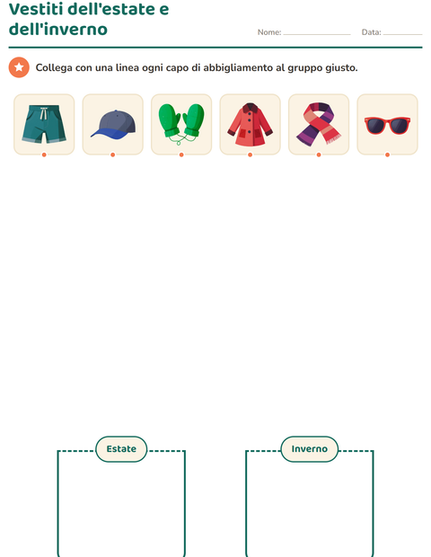 Anteprima della scheda di Classifichiamo le scienze per Scuola dell'infanzia (5-7 anni)