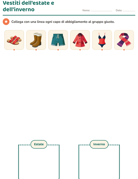 Anteprima della scheda di Classifichiamo le scienze per Scuola dell'infanzia (5-7 anni)