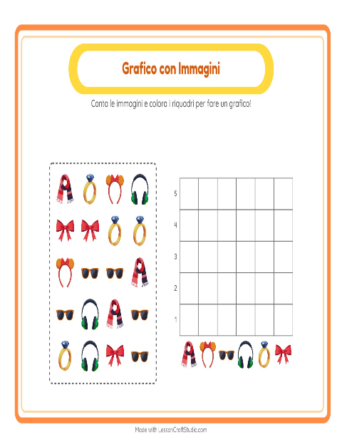 Anteprima della scheda di Conteggio Grafico con Accessori per Scuola dell'infanzia (5-7 anni)
