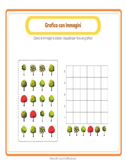Anteprima della scheda di Conteggio Grafico con Alberi per Scuola dell'infanzia (5-7 anni)