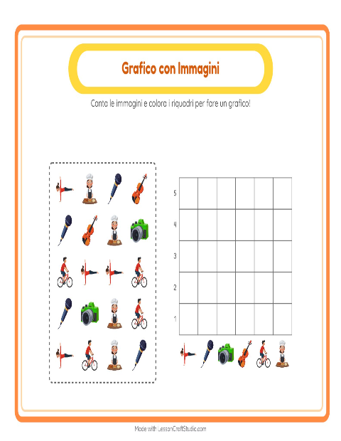 Anteprima della scheda di Conteggio Grafico con Attività per Scuola dell'infanzia (5-7 anni)
