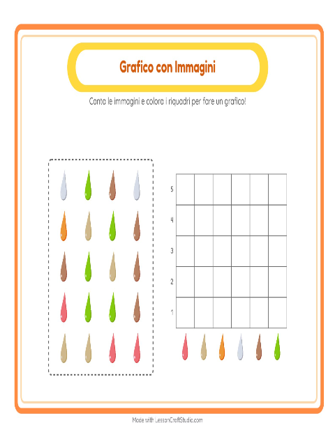 Anteprima della scheda di Conteggio Grafico con Colori per Scuola dell'infanzia (5-7 anni)