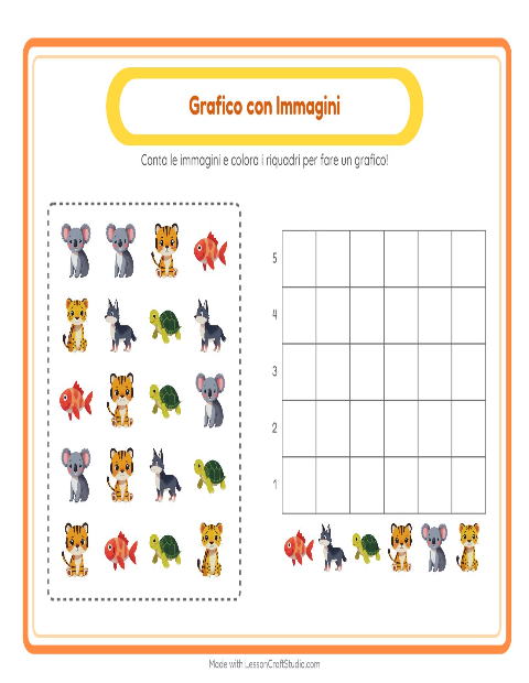 Anteprima della scheda di Conteggio Grafico per Scuola dell'infanzia (5-7 anni)