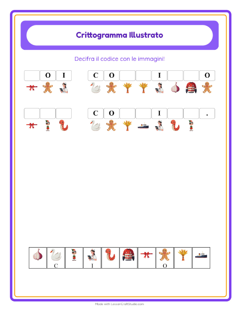 Anteprima della scheda di Crittogramma per Scuola dell'infanzia (5-7 anni)