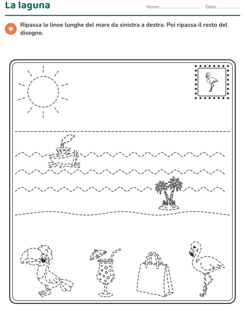 Anteprima della scheda di Disegni tratteggiati per Scuola dell'infanzia (5-7 anni)