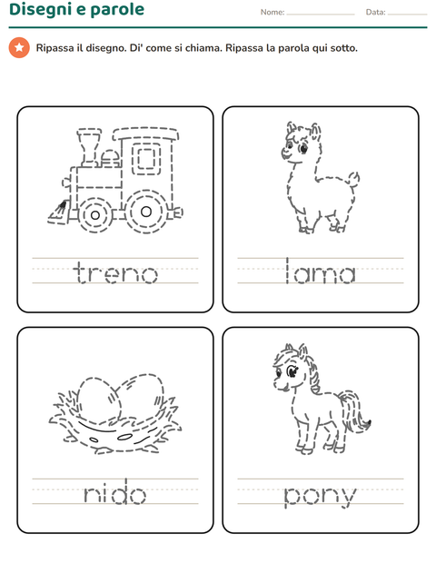 Anteprima della scheda di Disegni tratteggiati per Scuola primaria classe prima