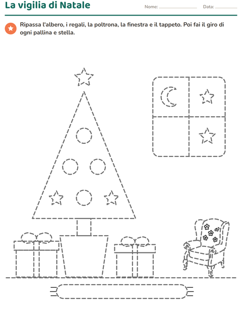Anteprima della scheda di Disegni tratteggiati per Scuola dell'infanzia (5-7 anni)