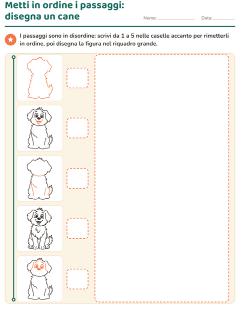 Anteprima della scheda di Disegno guidato per Scuola primaria classe prima