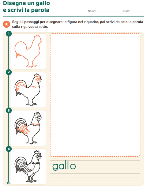 Anteprima della scheda di Disegno guidato per Scuola dell'infanzia (5-7 anni)