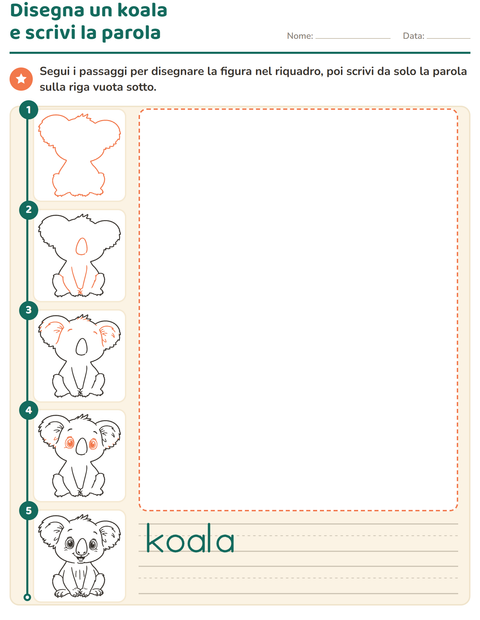 Anteprima della scheda di Disegno guidato per Scuola dell'infanzia (5-7 anni)