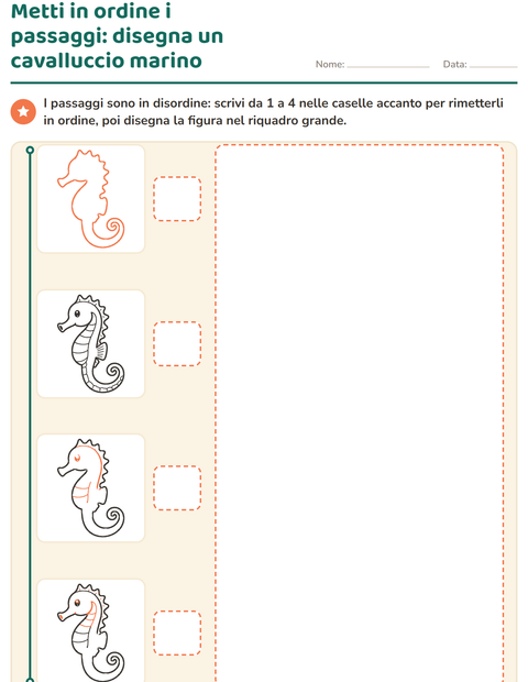 Anteprima della scheda di Disegno guidato per Scuola primaria classe prima