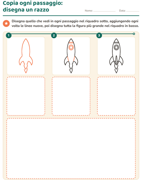 Anteprima della scheda di Disegno guidato per Scuola primaria classe prima
