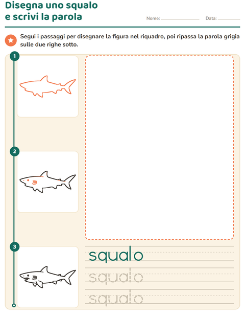 Anteprima della scheda di Disegno guidato per Scuola dell'infanzia (5-7 anni)