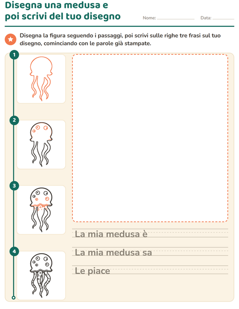 Anteprima della scheda di Disegno guidato per Scuola primaria classe seconda