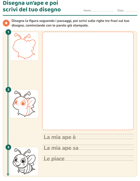 Anteprima della scheda di Disegno guidato per Scuola primaria classe seconda