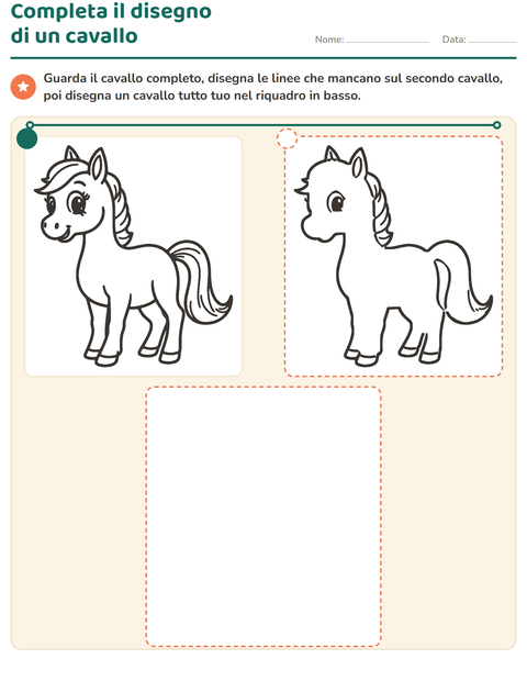 Completa il disegno di un pony