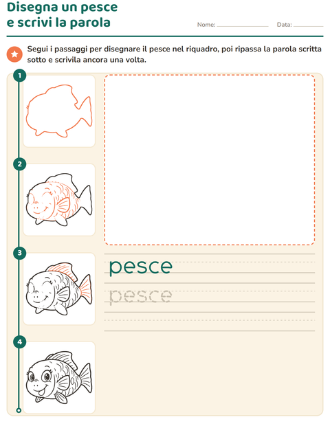 Anteprima della scheda di Disegno guidato per Scuola dell'infanzia (5-7 anni)