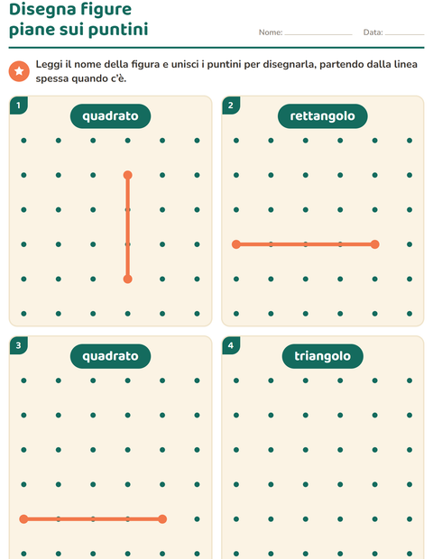 Anteprima della scheda di Figure geometriche piane per Scuola dell'infanzia (5-7 anni)