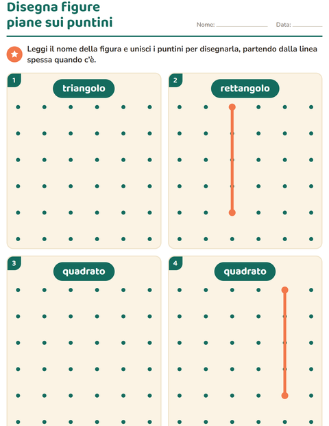 Anteprima della scheda di Figure geometriche piane per Scuola dell'infanzia (5-7 anni)
