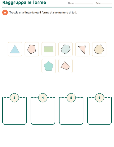Anteprima della scheda di Forme geometriche per Scuola primaria classe seconda