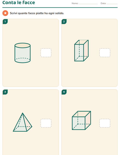 Anteprima della scheda di Forme geometriche per Scuola primaria classe seconda