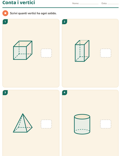 Anteprima della scheda di Forme geometriche per Scuola primaria classe seconda