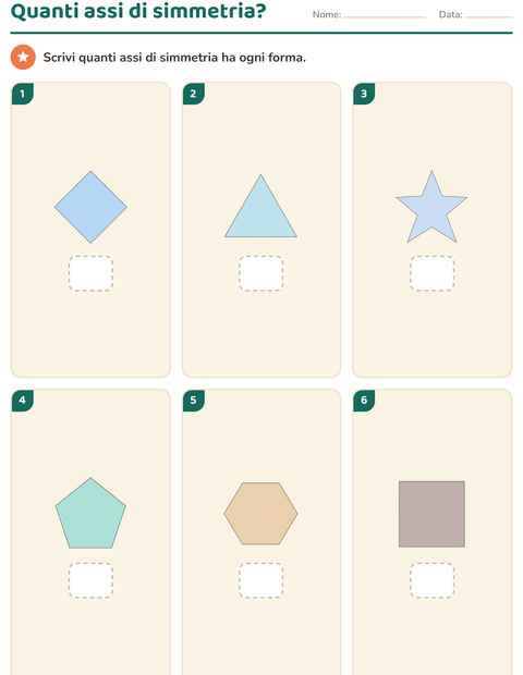 Anteprima della scheda di Forme geometriche per Scuola primaria classe terza