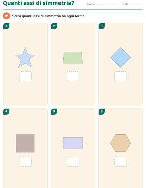 Anteprima della scheda di Forme geometriche per Scuola primaria classe terza