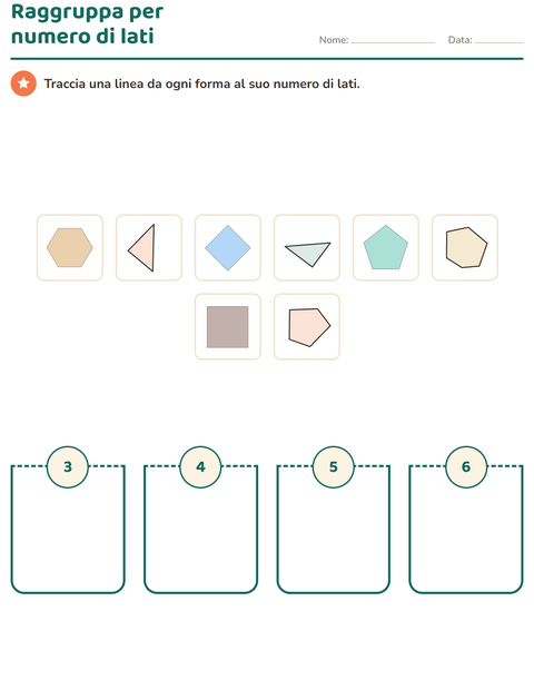Anteprima della scheda di Forme geometriche per Scuola dell'infanzia (5-7 anni)