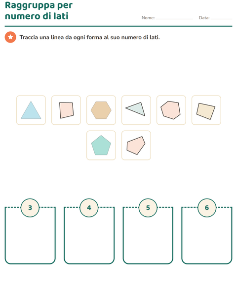 Anteprima della scheda di Forme geometriche per Scuola dell'infanzia (5-7 anni)
