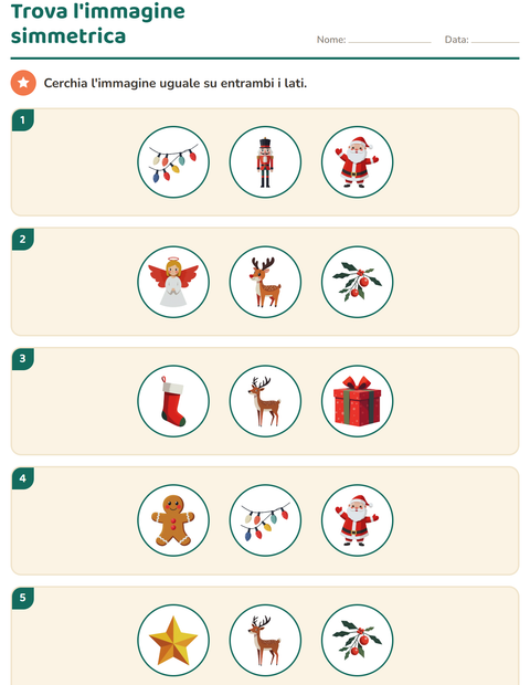 Anteprima della scheda di Forme geometriche con Natale per Scuola primaria classe seconda