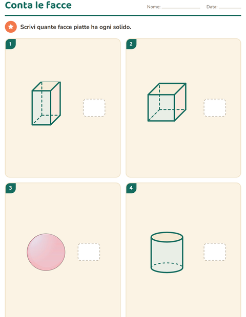 Anteprima della scheda di Forme geometriche per Scuola primaria classe seconda