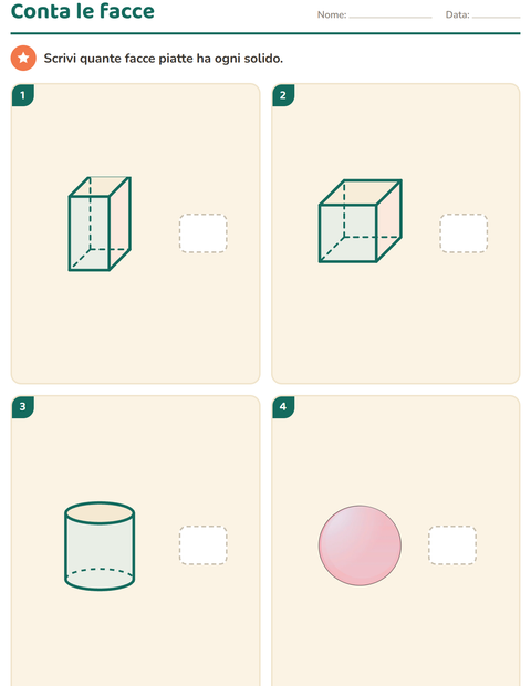 Anteprima della scheda di Forme geometriche per Scuola primaria classe seconda