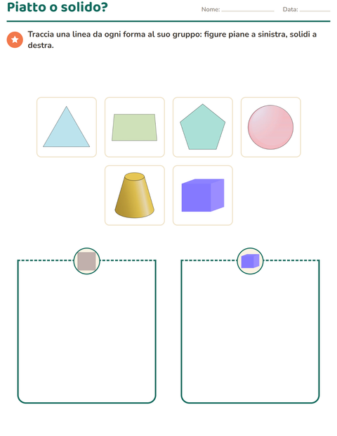 Anteprima della scheda di Forme geometriche per Scuola primaria classe seconda