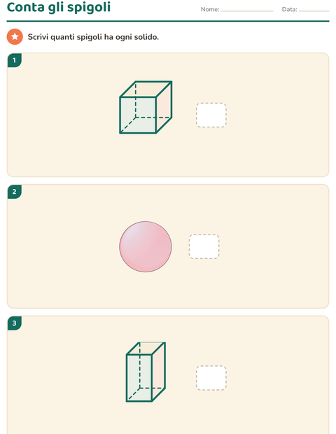 Anteprima della scheda di Forme geometriche per Scuola primaria classe seconda